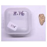2 .96 GRAMS OF ALASKA GOLD NUGGETS