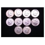 10 40 % SILVER HALF DOLLARS