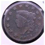 1821 LARGE CENT VG