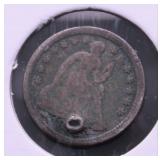 1853 HALF DIME HOLE