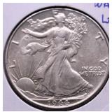 1944 WALKING HALF DOLLAR AU+