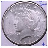 1924 S PEACE DOLLAR CHOICE BU RARE