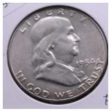 1954 D FBL CHOICE BU FRANKLIN HALF DOLLAR