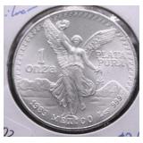 1983 MEXICO SILVER ONZA 1 OZ .999 SILVER