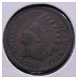 1886 TYPE 2 INDIAN HEAD CENT VG