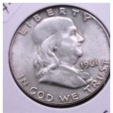 1961 FRANKLIN HALF DOLLAR CHOICE BU