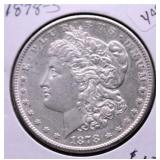 1878 S MORGAN DOLLAR AU DETAILS