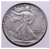 1943 WALKING HALF DOLLAR XF