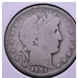 1904 BARBER HALF DOLLAR G
