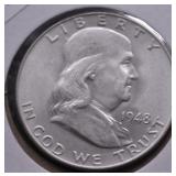 1948 GEM FBL FRANKLIN HALF DOLLAR