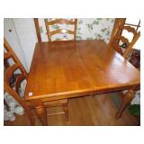 DINETTE TABLE AND 4 CHAIRS - W/1 LEAF