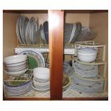 CONTENTS OF KITCHEN CABINET: DANSK "ROSEBUD"