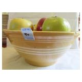 9 1/2" CROCK BOWL WITH FAUX FRUIT