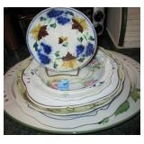 8 CERAMIC PLATTER, PLATES, ETC. - MIS-MATCHED