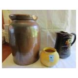 3 CROCKS: ALL HAVE CHIPS AND DINGS