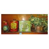 COLLECTOR TINS "ADAMS PEPSIN", PAPER MACHE DUCK,