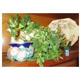 STONEWARE PLATTER, FITZ & FLOYD BOWL, CERAMIC