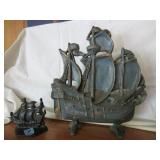 CAST IRON TALL SHIP DOOR STOP AND BOOKEND
