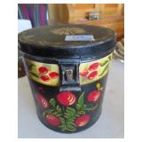 PAINTED TIN BUCKET WITH COOKIE CUTTERS