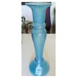 10" BRISTOL GLASS VASE - BLUE
