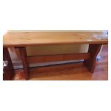 PINE BENCH - 43" X 12" X 17"