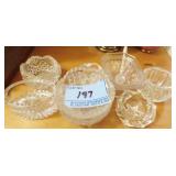 8 CRYSTAL SALT CELLARS