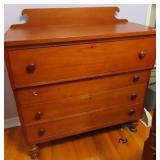 ANTIQUE 4 DRAWER LINEN PRESS - DOVE TAIL
