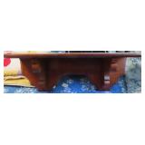 ANTIQUE PINE WALL SHELF - 30" X 8" X 10"