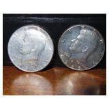 1964 KENNEDY HALF AND 1968 KENNEDY HALF