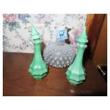 MOON STONE PERFUME BOTTLE AND 2 ERPHILA