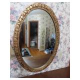 OVAL FRAMED MIRROR - 21" X 31"