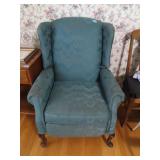 QUEEN ANNE STYLE WINGBACK RECLINER