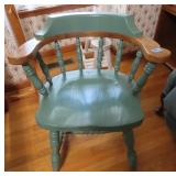 1960S WOODEN DINING CHAIR - PAINTED