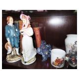 GROUPING: PINKY AND BLUE BOY FIGURINES, VINTAGE