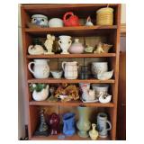 GROUPING: VASES, CERAMIC PITCHERS, PLANTERS, ETC