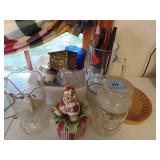 GROUPING: GLASSWARE, TRINKET BOXES, ETC