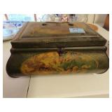 DECORATIVE TIN BOX 12" X 9" X 7"