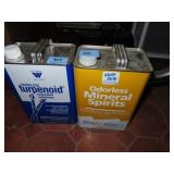 PARTIAL CANS OF MINERAL SPIRITS AND TURPENOID