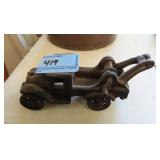 ANTIQUE CAST IRON TOW TRUCK 6"