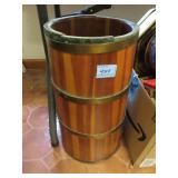 CEDAR CHURN NO LID OR DASHER AND BASKETS