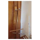 2 ARTIST EASELS AND DISPLAY RACK
