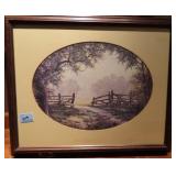 SPLIT RAIL FENCE PRINT - FRAMED AND MATTED -