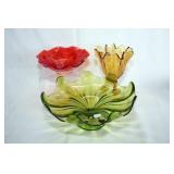 THREE PIECES VIKING GLASS