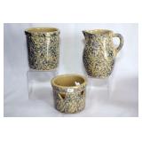 THREE PIECES OF STONEWARE