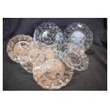 SIX FOSTORIA CHINTZ PLATES