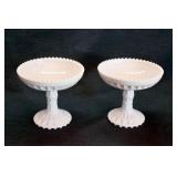 SHELL PINK COMPOTE PAIR
