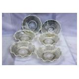 SIX MOONSTONE BOWLS