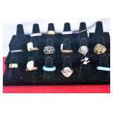 SIXTEEN ASSORTED RINGS