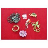 SIX PINS & BROACHES
