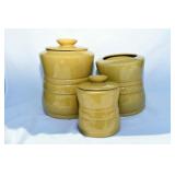 THREE FRANKOMA CANISTERS